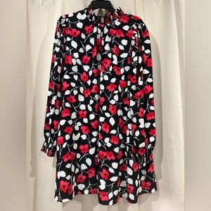 USED KS vintage Fleur crêpe dress size L